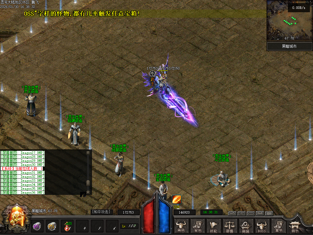 1月开区版本混沌大陆暗黑世界六职业微变GM论坛-特戒合成-装备洗练-背包神器